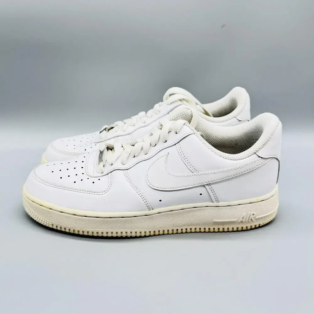 Nike Shoes Mens 8 White Leather Air Force 1 Low Classic Basketball Sneakers